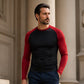 Heren Kleurblok Raglan Lange Mouw T-shirt