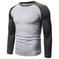 Heren Kleurblok Raglan Lange Mouw T-shirt