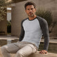 Heren Kleurblok Raglan Lange Mouw T-shirt