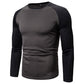 Heren Kleurblok Raglan Lange Mouw T-shirt