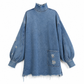 ✨ Nieuwe Herfststijl 💙 Dames Oversized Denim Mini-Jurk met Colkraag – Comfortabele Pasvorm, Trendy & Casual Chic