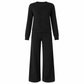 🍂 Tijdloze Comfort Look ✨ Dames Gebreide 2-Delige Set met Vest & Wijde Broek – Zacht, Elegant & Makkelijk te Stylen