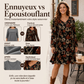 Elegante damesjurk met esdoornbladprint