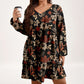 Elegante damesjurk met esdoornbladprint
