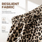 Damesmode: rechte, wijde broek met luipaardprint