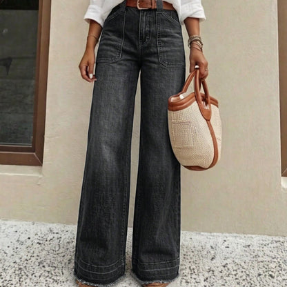 Dames stretch jeans met rechte pijpen