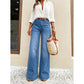 Dames stretch jeans met rechte pijpen