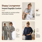 Casual zachte gebreide tweedelige loungewear set voor dames met capuchon, ritstrui en wijde pijpen broek