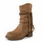 Casuele slouchy enkellaarzen voor dames, halve kuitlengte