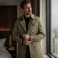 Trenchcoat voor heren met uitneembare voering