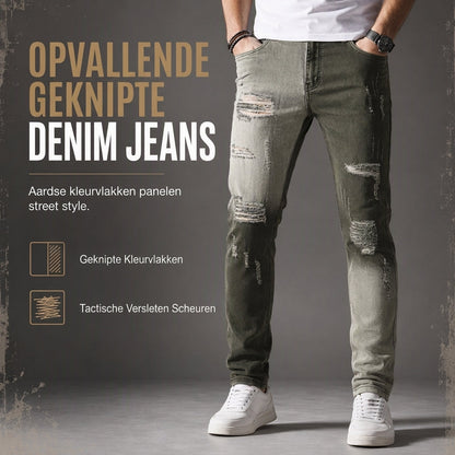 Slim-fit gescheurde jeans voor heren