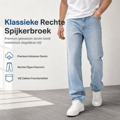 Klassieke straight leg jeans voor heren