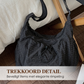 ✨ Nieuw Favoriet 👜 Geruite Cloud-Tas met Trekkoord & Ruches – Zacht, Ruim & Trendy Design