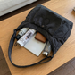 ✨ Nieuw Favoriet 👜 Geruite Cloud-Tas met Trekkoord & Ruches – Zacht, Ruim & Trendy Design