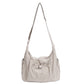 ✨ Nieuw Favoriet 👜 Geruite Cloud-Tas met Trekkoord & Ruches – Zacht, Ruim & Trendy Design