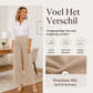Dames hoge taille wijde pijpen broek