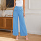 Dames hoge taille wijde pijpen broek