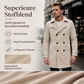 Klassieke trenchcoat met dubbele rij knopen voor heren
