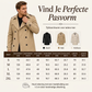 Klassieke trenchcoat met dubbele rij knopen voor heren