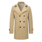 Klassieke trenchcoat met dubbele rij knopen voor heren