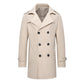 Klassieke trenchcoat met dubbele rij knopen voor heren