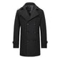 Klassieke trenchcoat met dubbele rij knopen voor heren