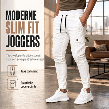 Casual effen gekleurde cargo joggingbroek voor heren