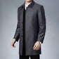 Heren trenchcoat met kraag, halflang