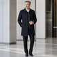 Heren trenchcoat met kraag, halflang