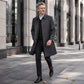 Heren trenchcoat met kraag, halflang