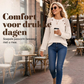 Casuele geribbelde gebreide lange mouw top voor dames