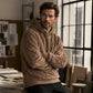 Heren casual hoodie met dubbelzijdige pluis