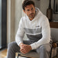 Heren casual colour-block hoodie en broek set