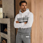 Heren casual colour-block hoodie en broek set