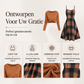 Elegante geruite jurk met crop top set voor dames