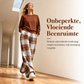 Dames Zachte Casual Rondehals Trui en Wijde Pijpen Broek Set