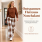 Dames Zachte Casual Rondehals Trui en Wijde Pijpen Broek Set