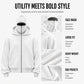 Heren-sweatshirt met ritssluiting en dubbele capuchon