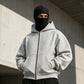 Heren-sweatshirt met ritssluiting en dubbele capuchon