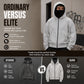 Heren-sweatshirt met ritssluiting en dubbele capuchon