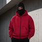 Heren-sweatshirt met ritssluiting en dubbele capuchon