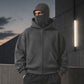 Heren-sweatshirt met ritssluiting en dubbele capuchon
