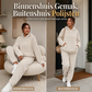 Loungebroek met capuchon en zachte fleece voor dames: set van sweatshirt en broek
