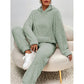 Loungebroek met capuchon en zachte fleece voor dames: set van sweatshirt en broek