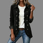 Dames moeiteloos overhemd van denim met knopen, shacket