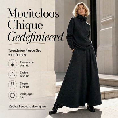 Dames colshirt en maxi rok set