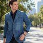 Strakke, stijlvolle denim colbert voor heren