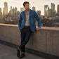 Strakke, stijlvolle denim colbert voor heren