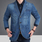 Strakke, stijlvolle denim colbert voor heren