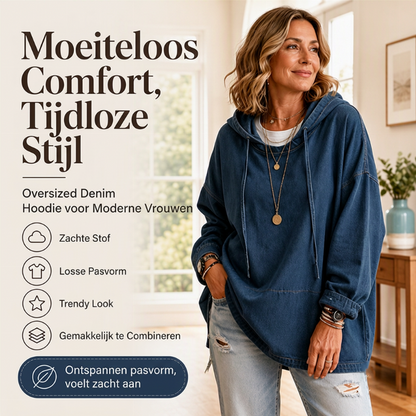 Casual denimhoodie voor dames